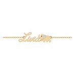 Pulseira Infantil Personalizada com Nome em Ouro 18K