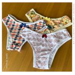 Kit Calcinhas 3 Unidades Estampas Diversas