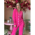 Pijama americano em viscose pink