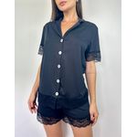 Pijama Alfaiataria Thais Renda Preto