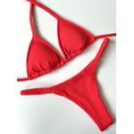Biquini Cortininha Gisela Vermelho