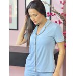 PIJAMA AMERICANO CURTO AZUL BEBÊ