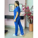 PIJAMA CALÇA AMERICANO LONGO MANGA CURTA AZUL ROYAL