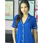 PIJAMA CALÇA AMERICANO LONGO MANGA CURTA AZUL ROYAL