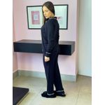 PIJAMA AMERICANO LONGO VISCO PRETO 