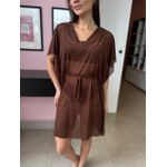 SAÍDA DE PRAIA MODELO KIMONO MARROM