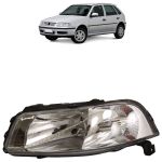 FAROL GOL G3 2000 A 2005 FOCO SIMPLES CROMADO ZN - ESQUERDO 
