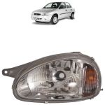 Farol Do Corsa 2000 a 2010 Lado Esquerdo Carcaça Cinza