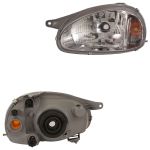 Farol Do Corsa 2000 a 2010 Lado Esquerdo Carcaça Cinza