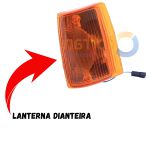 Lanterna Dianteira do Uno 1984 a 1990 - Cor Âmbar - Lado Esquerdo