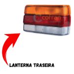 Lanterna Traseira do Chevette 87 a 93 Lado Direito Tricolor