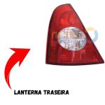 Lanterna Traseira do Clio Hatch 03 a 10 Lado Esquerdo Bicolor