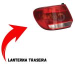Lanterna Traseira do Gol G6 2013 a 2016 Lado Esquerdo Bicolor