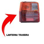 Lanterna Traseira do Uno 1984 a 2003 Lado Esquerdo Tricolor