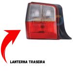 Lanterna Traseira do Uno 2004 a 2013 Lado Esquerdo Fumê
