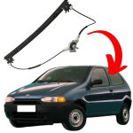 Máquina de vidro Palio 2 portas/ Strada - Lado Esquerdo