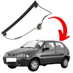 Máquina de vidro Palio 2 portas/ Strada - Lado Esquerdo