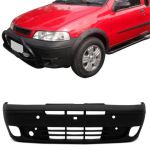 Parachoque dianteiro Palio Weekend entre 2001 a 2005 - Preto texturizado 