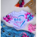 Blusa Stitch e angel Laço 