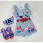 Macacão Stitch Laço Personalizado 
