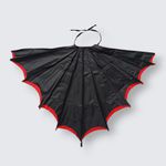 Asa Morcego Preto e Vermelho