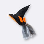 Chapéu Bruxa Preto e Laranja Halloween