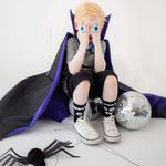 Capa Vampiro Preto e Roxo
