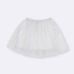 Saia Tule Céu de Estrelas Off White