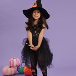Vestido Body Tutu preto com estrelas douradas