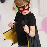 Asa Morcego Preto e Amarelo