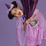 Saia Brilho Doce Paetê Lilás Halloween