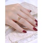 Anel chuveirinho cravejado dourado