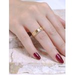 Anel aliança aparador dourado