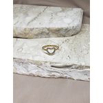 Anel Coração Brilhante Dourado