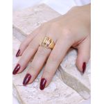 Anel balão cravejado