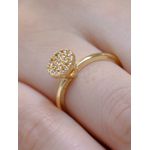 Anel cravejado 3em1 dourado