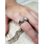 Anel festa regulável prata