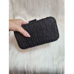 Clutch preta glitter ondas