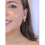 Argola torcida cravejada