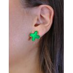 Brinco trevo verde