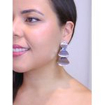 Brinco pendente 3 triângulos