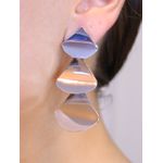 Brinco pendente 3 triângulos