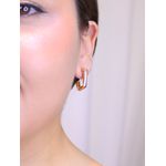 Brinco argola abstrata