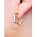 Brinco argola abstrata