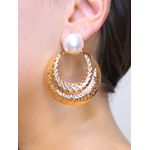 Brinco pérola base com textura