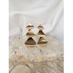 Brinco pendente 3 triângulos
