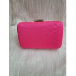 Clutch tecido rosa choque