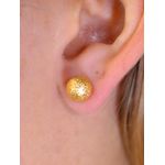 Brinco Bolinha com Textura 7mm