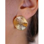 Brinco moeda texturizado