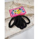 Elástico para cabelo simples preto - 6un